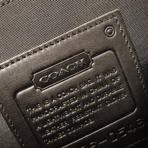 Coach Men's Smooth Black Genuine Leather Briefcase - Picture 13 of 16